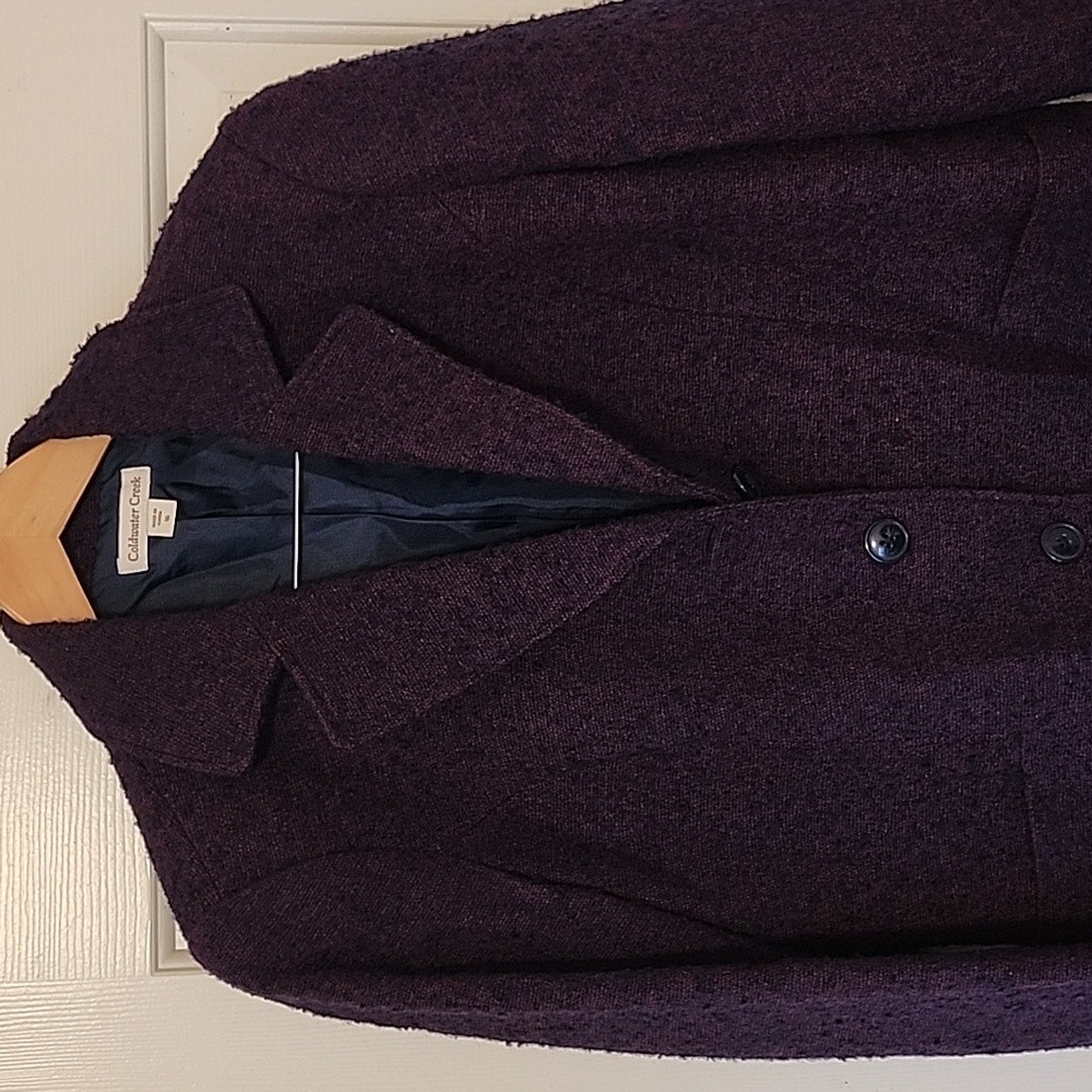 Coldwater Creek Women's Jacket Purple Tweed 16